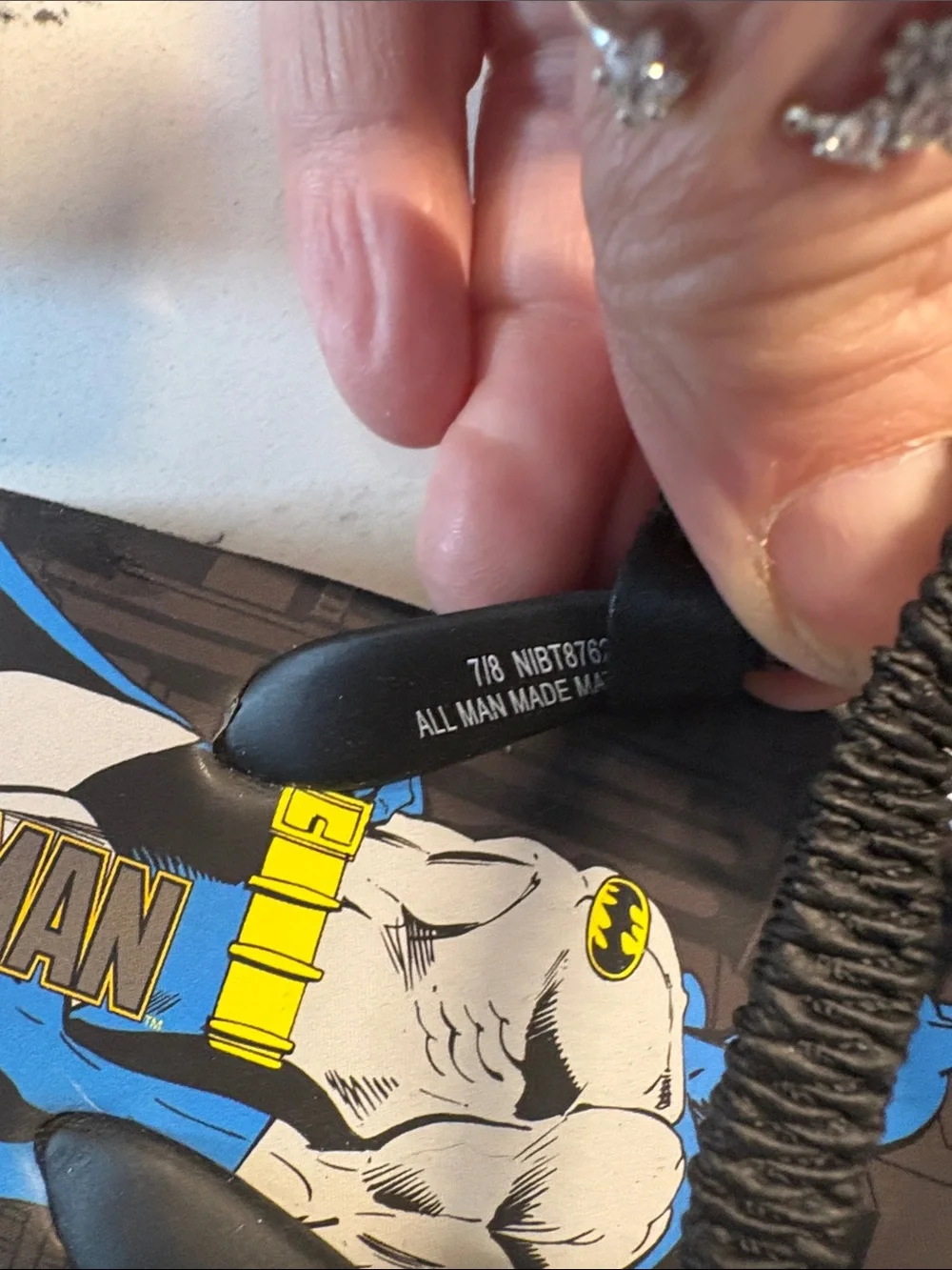 Batman Kids Sandals with Yellow Accent and Blue Graphics